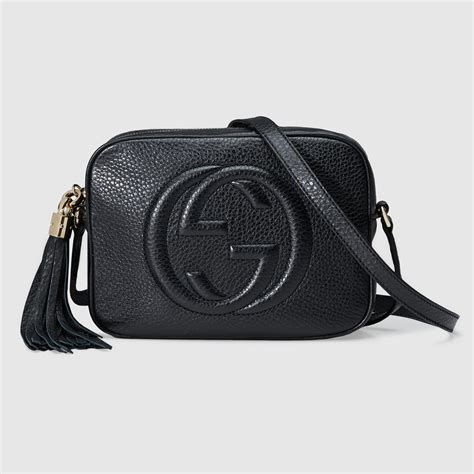 gucci red leather disco|Gucci black leather shoulder bag.